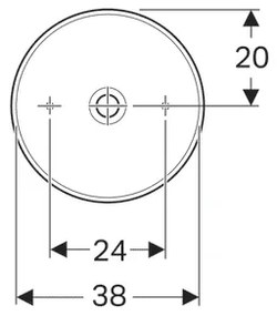 Lavoar Geberit Variform diametrul 40 cm, fara preaplin, alb - GEC500.768.01.2