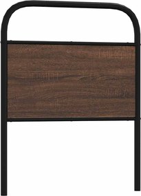 vidaXL Tăblie de pat de schimb, stejar maro, 80 cm, lemn prelucrat și oțel