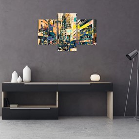 Tablou abstacțiunii pictate (90x60 cm)