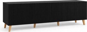 Comoda TV mare PAFOS, negru, PAL laminat, 200x40x52 cm