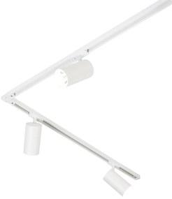 Sistem de iluminat cu șină modern cu 5 spoturi albe monofazate GU10 70mm - Iconic Jeana Luxe