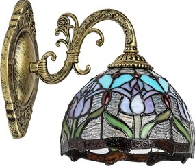 Brilagi - Aplică de perete Tiffany LORAS din vitralii 1xE27/40W/230V