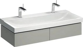 Dulap baza pentru lavoar suspendat Geberit Xeno2 greige 2 sertare 118 cm