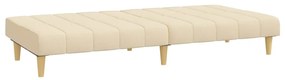 Canapea extensibila cu 2 locuri, crem, material textil Crem