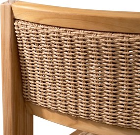 Scaun design clasic din lemn si rattan Niclas, natur