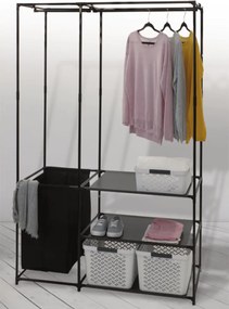 Raft multifuncţional pentru dulap, negru, ASKOT