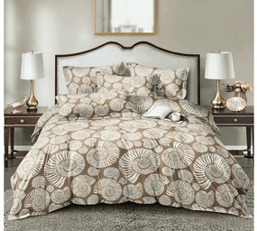 Lenjerie de pat din microfibra SNAIL SHELL maro Dimensiune lenjerie de pat: 2 buc 70 x 90 cm | 200 x 220 cm