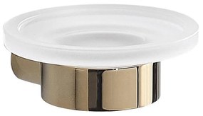 Gedy - Săpunieră de perete PIRENEI sticlă mată/auriu