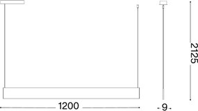 Ideal Lux - Lampă suspendată LED pe cablu STEEL LED/24W/230V 3000K CRI 90 120 cm albă