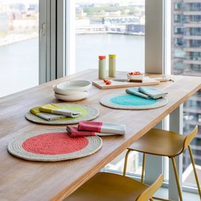 Suporturi pentru farfurii 2 din material textil ø 38 cm 2 buc. Lime - Remember