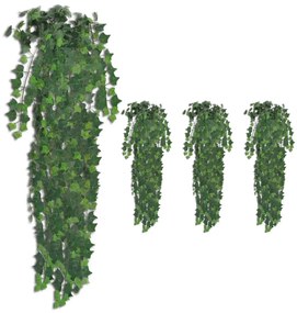 vidaXL Tufișuri de iederă artificială, 4 buc., verde, 90 cm