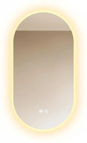 Oglindă baie, Multifuncțională, Iluminare LED Touch, Sistem Dezaburire, 90x60 cm