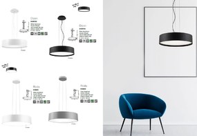 Lustra moderna suspendata LED Ã˜60cm Roda gri NVL-616804