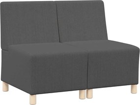 vidaXL Unitate Sofa Modulară Fără Brațe 2 pcs Gri închis
