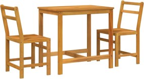 vidaXL Set mobilier de balcon, 3 piese, lemn masiv de acacia