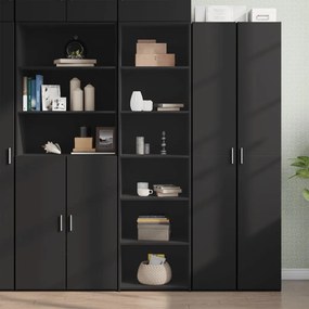vidaXL Dulap înalt, negru, 50x41x185 cm, lemn prelucrat