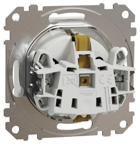 Priza simpla cu impamantare, cu capac, 16A, IP20, Alb Schneider Sedna Design