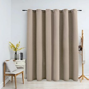 134445 vidaXL Draperie opacă cu inele metalice, bej, 290 x 245 cm