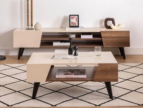 Măsuță de cafea Pitudu 2 (Nuc + bej) . 1093258