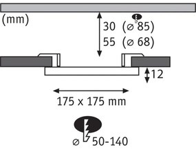 Paulmann AREO 92993 - Spot LED încastrat pentru baie, 13W, IP44, 230V
