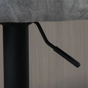 HOMCOM Set 2 Scaune Bar Rotative Piele PU Gri, Confortabile și Reglabile în Înălțime | Aosom Romania
