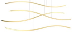 Lustra LED suspendata design modern Waves gold
