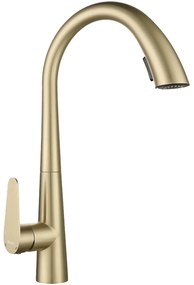 Baterie de bucătărie REA Ross BRUSH GOLD