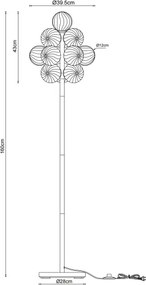 Globo 56146S - Lampadar CONOR 13xG9/4W/230V