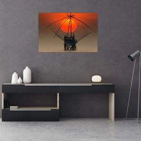 Tablou - Răsărit, Lacul Pakpra (90x60 cm)