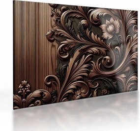 Tablou pe sticlă - Model din lemn (70x50 cm)