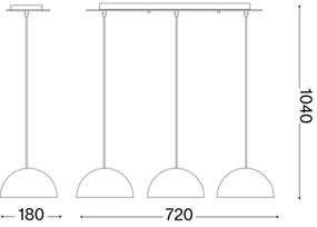Lustră pe cablu Ideal Lux FOLK 3xE27/60W/230V maro