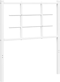 vidaXL Tăblie de pat de schimb metalică, alb, 75 cm