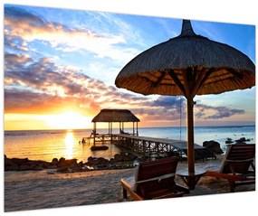 Tablou - Apus de soare în Mauritius (90x60 cm)