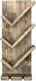 Suport sticle vin AA062, nuc deschis, lemn, 22x11x60 cm