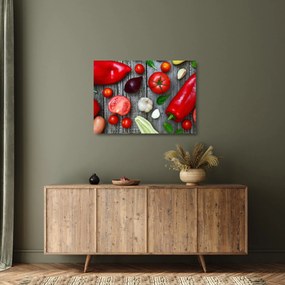 Tablou pe sticlă cu legume (70x50 cm)