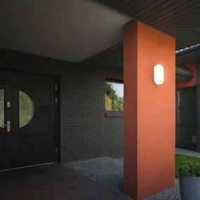 Brilo - Aplică de exterior LED cu senzor de mișcare RUCH LED/12W/230V IP65 alb