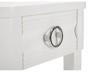 Noptieră albă din lemn masiv de brad Shine – Mauro Ferretti