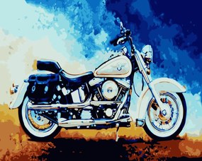 Pictura pe numere cu un cadru "Motocicletă" 50x40 cm