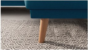 Colțar extensibil cu șezlong pe partea dreaptă Bobochic Paris Mola L, albastru navy