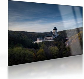 Tablou pe sticlă cu Karlstejn (70x50 cm)