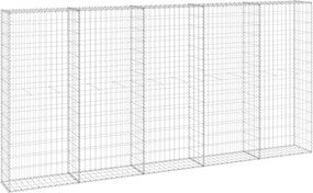 vidaXL Perete gabion cu capace, 300 x 30 x 150 cm, oțel galvanizat