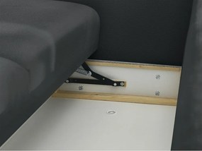 Canapea neagră extensibilă/cu spațiu de depozitare 265 cm Ezechiel – Bobochic Paris