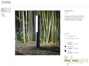 Stalp LED iluminat exterior design modern ETERE PT ANTRACITE 4000K 172439