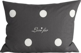 Fața de perna din policoton CROWN POLY 50x70 cm, gri inchis