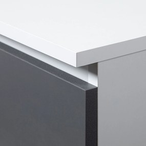 Dulap cu rafturi Rainer II (alb + gri). 1070863