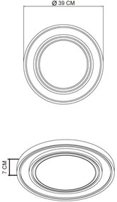 Plafonieră LED Globo 48136-24 LOGAN LED/24W/230V