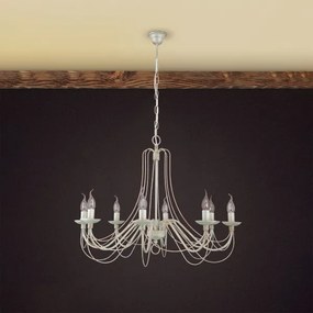 Lustră pe lanț Orion LU 1531/8 VELA 8xE14/40W/230V alb/auriu/patină