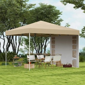 Pavilion cu perete posterior și buzunare, 3×3×2,8 m, bej