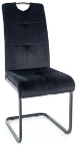 Scaun de bucaterie Axo Velvet, negru