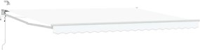 vidaXL Cort electric retractabil Alb 4 × 3 m Poliester cu Acoperire PU